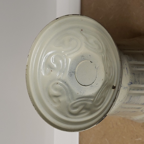 Ivory Painted Metal Vase - Picture 2 of 5